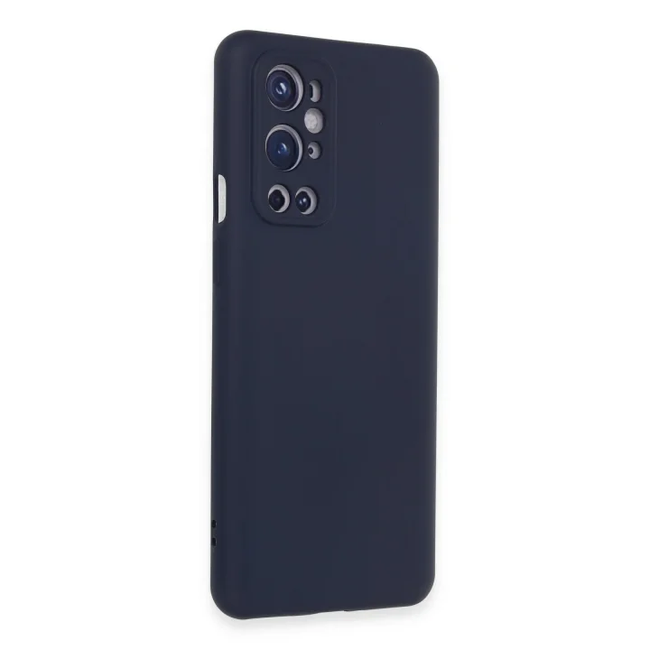 Mey İthalat®  One Plus 9 Pro Kılıf Nano içi Kadife Silikon - Lacivert