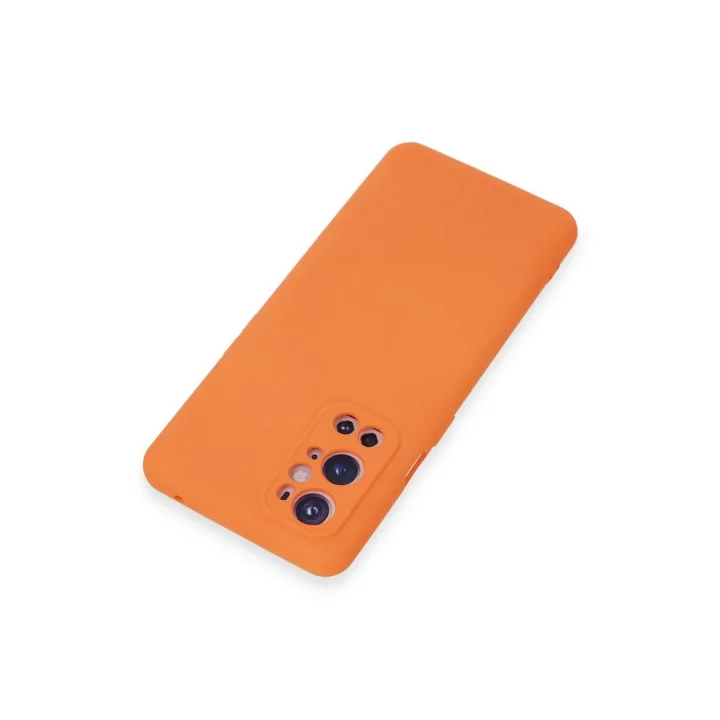 Mey İthalat®  One Plus 9 Pro Kılıf Nano içi Kadife Silikon - Turuncu