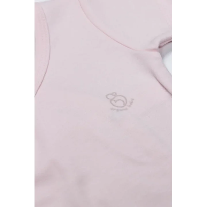 Mey İthalat®   Organik Natural Basic Style Kruvaze Uzun Kol Body BS17102 Pembe