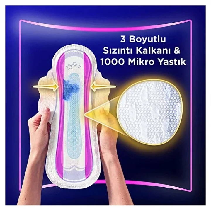 Mey İthalat®   Ultra Platinum Gece Ekstre Plus Ped 20Li