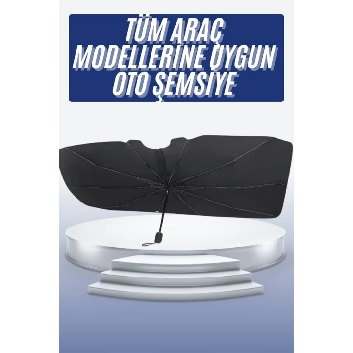 Mey İthalat® Oto Ön Cam Güneşliği Otomatik Katlanabilir Gölgelik Oto Cam Şemsiye