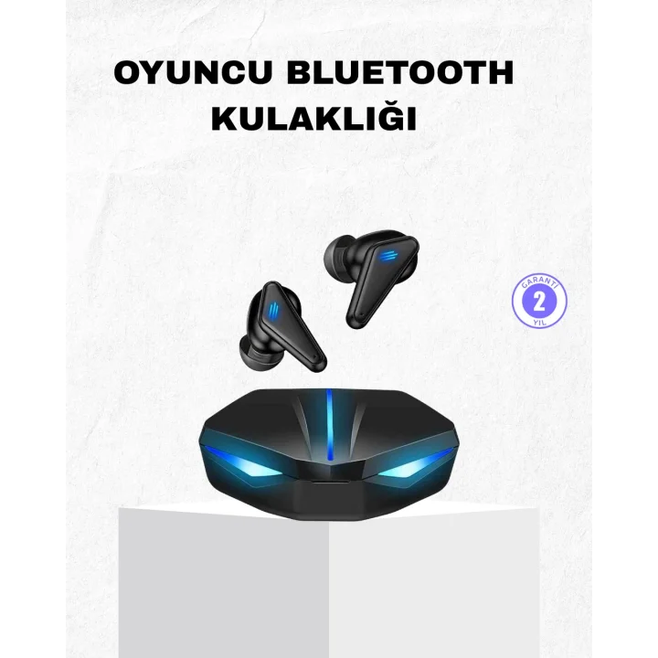Mey İthalat®  Bluetooth Kulaklık Tam Kablosuz Stereo LED Işıklı