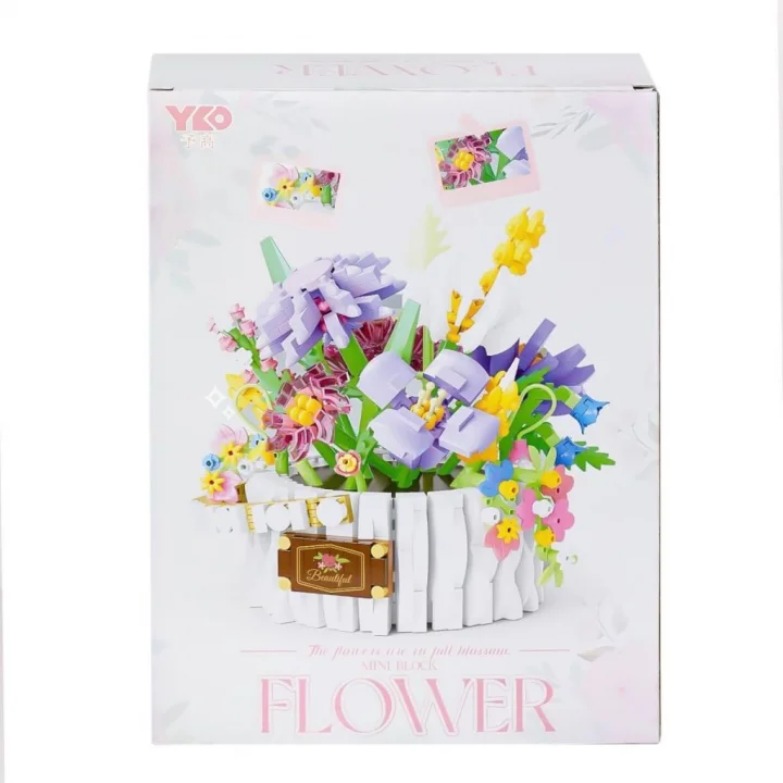 Mey İthalat®  P1295 Panlos Çiçek Buketi 1466 Parça Blok Seti -Vagon life