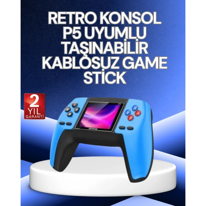 Mey İthalat® P5 Retro GamePad | 520 Klasik Oyunlu Mini Oyun Konsolu