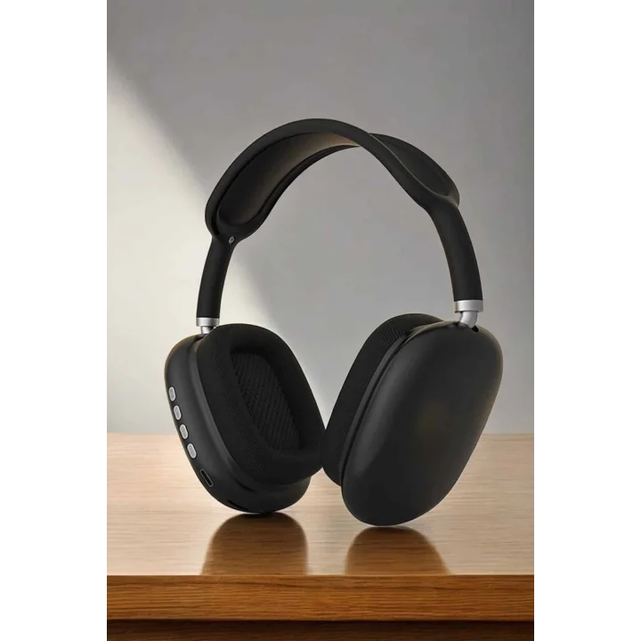 Mey İthalat® P9 Air Max Kablosuz 5.0 Mikrofonlu Bluetooth Kulaklık Beyaz Yüksek Ses Kaliteli