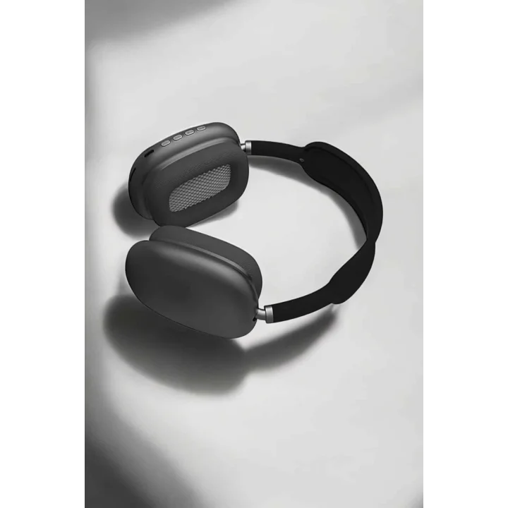 Mey İthalat® P9 Plus Hi-fi Ses Kalitesi Ayarlanabilir Mikrofonlu Bluetooth Kulaklık Siyah