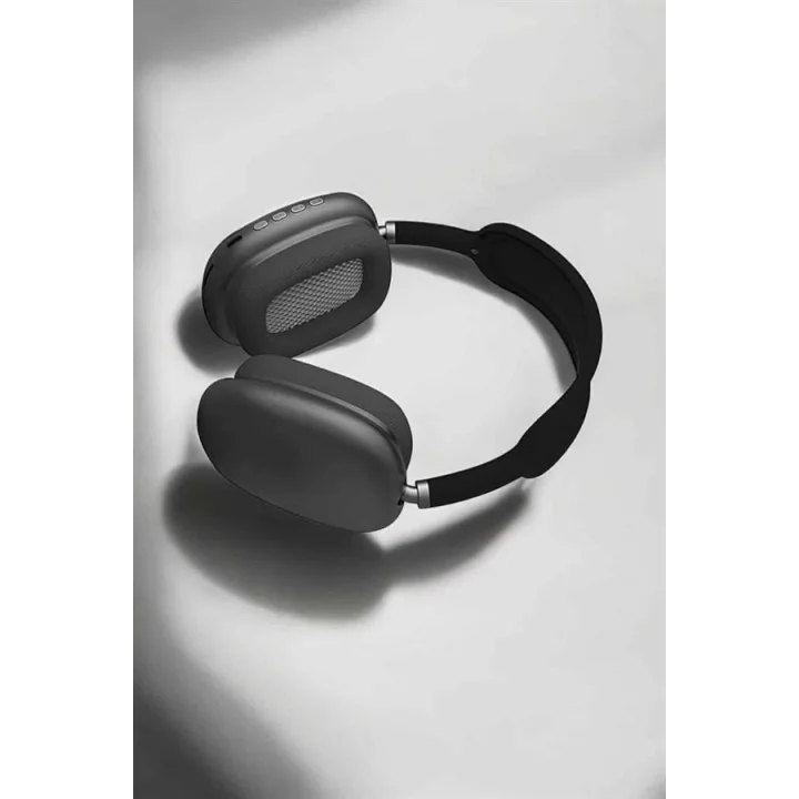 Mey İthalat® P9 Plus Hi-fi Ses Kalitesi Ayarlanabilir Mikrofonlu Bluetooth Kulaklık Siyah