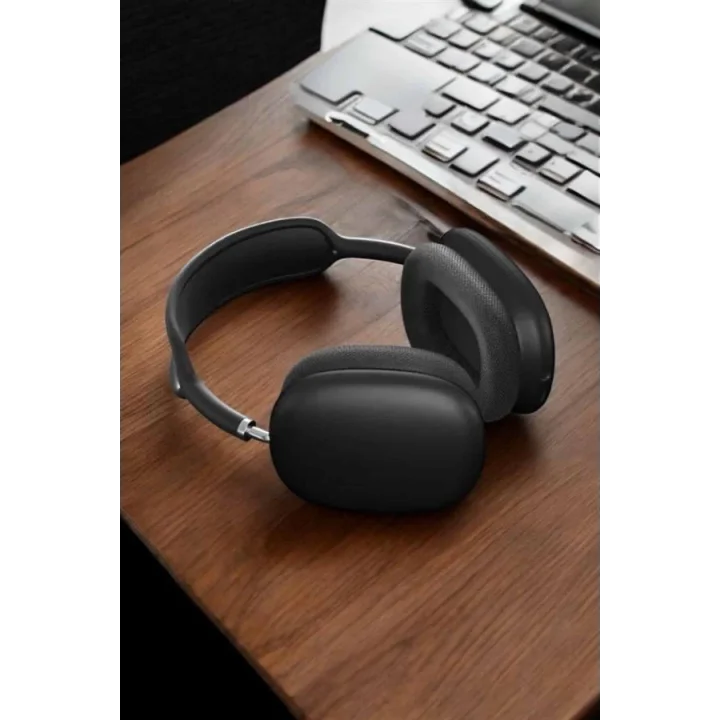 Mey İthalat® P9 Plus Kulaklık Siyah Bluetooth Bağlantılı Kulak Üstü Kablosuz ANC Özelliği