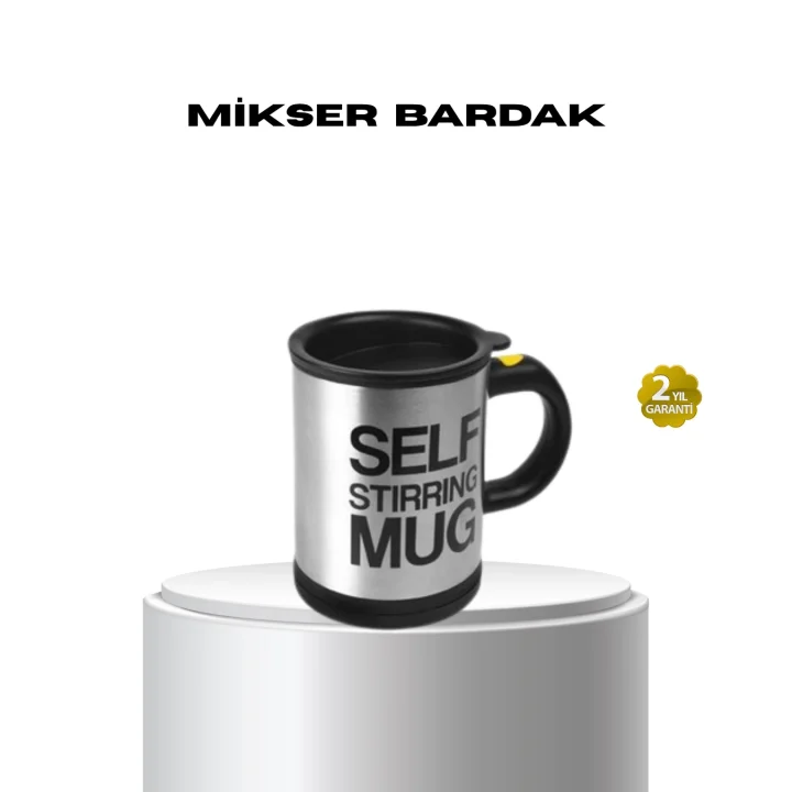 Mey İthalat® Paslanmaz Çelik Kendi Kendini Karıştıran Akıllı Kupa – Isı Yalıtımlı