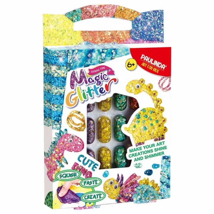 Mey İthalat® Paulinda Magic Glitter Cute Dino Hobi Set 12x5 ml S00095579