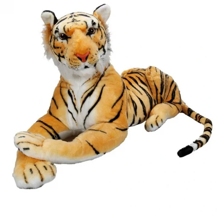 Mey İthalat® Peluş Yatan Kahverengi Kaplan