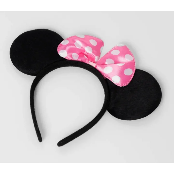 Mey İthalat® Pembe Fiyonklu Minnie Mouse Tacı Kulak