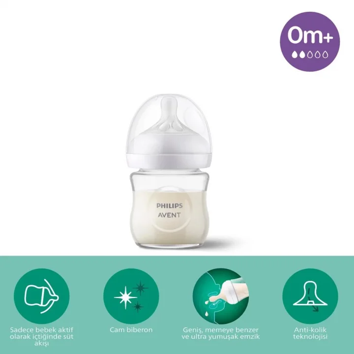 Mey İthalat®   Doğal Tepkili Natural Response Cam Biberon 120 ml 0+ Ay
