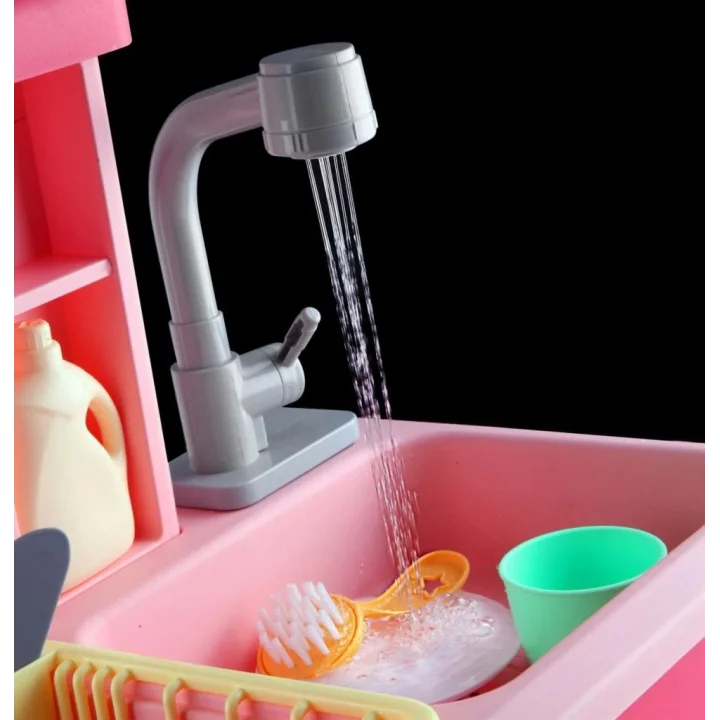 Mey İthalat® Pilli İnteraktif Lavabo Seti Pembe