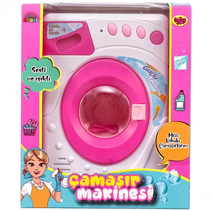 Mey İthalat® Pilli Işıklı ve Sesli Çamaşır Makinesi 02604