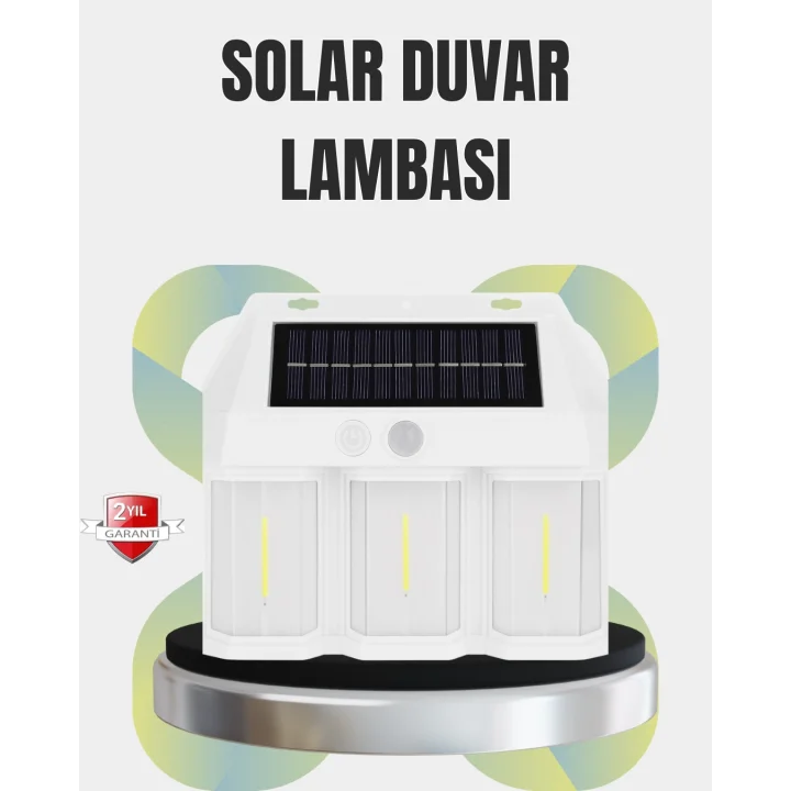 Mey İthalat® PIR Sensörlü Solar Lamba – Otomatik Şarj ve Gece Aydınlatma