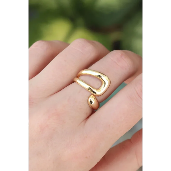 Mey İthalat® Pirinç Gold Renk Ayarlanabilir Yüzük