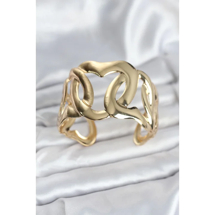 Mey İthalat® Pirinç Gold Renk Vintage Kadın Bileklik