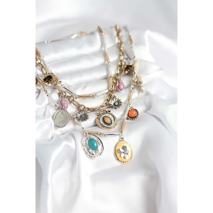 Mey İthalat® Pirinç Otantik Kolye Seti