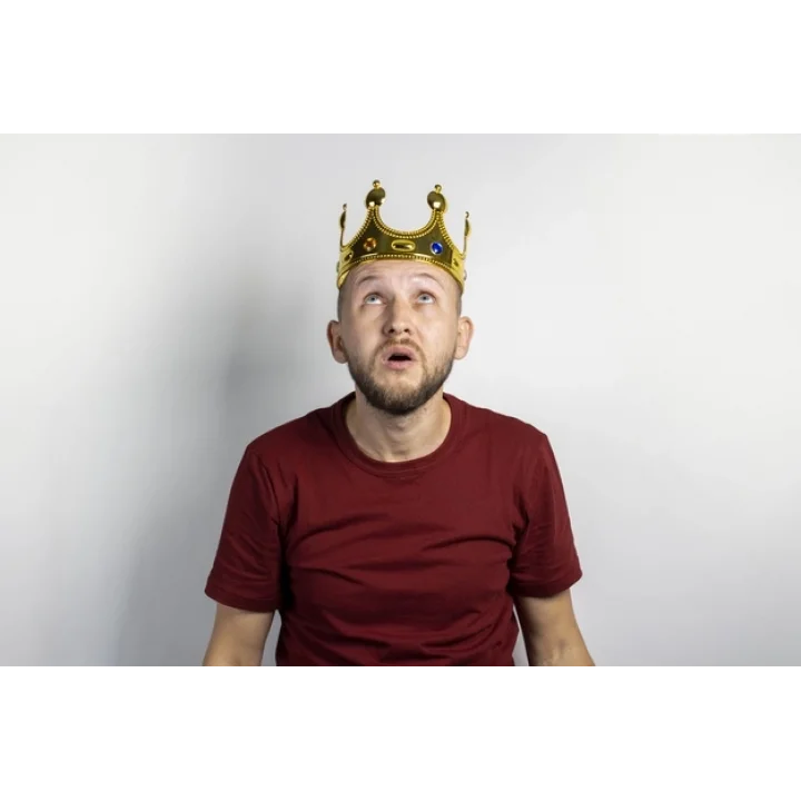 Mey İthalat® Plastik Kral Tacı Altın Renk Yetişkin Boy 55 cm