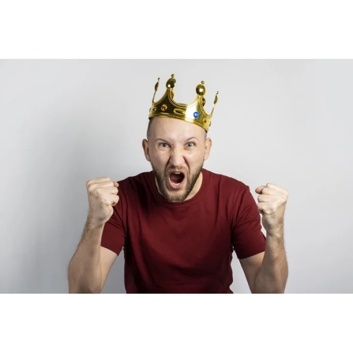 Mey İthalat® Plastik Kral Tacı Altın Renk Yetişkin Boy 55 cm