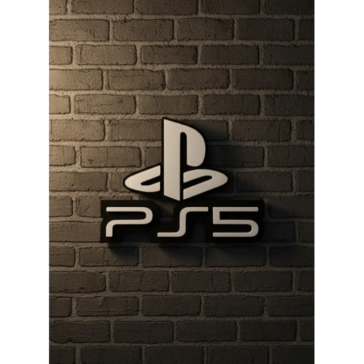 Mey İthalat® PlayStation 5 Logo Duvar Dekoru Minimal Tasarım 16×12 cm
