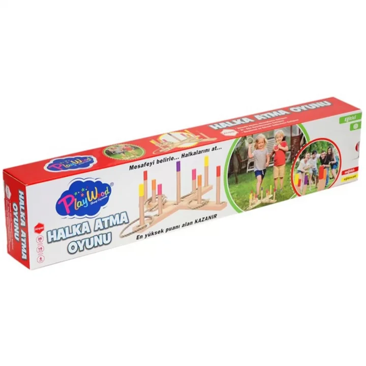 Mey İthalat® Kutuda Ahşap Halka Atma Oyunu