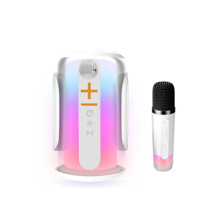 Mey İthalat®  Pluse 8 RGB Kablosuz Hoparlör - Beyaz