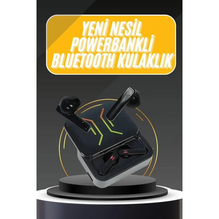 Mey İthalat® Powerbank Bluetooth Kulaklık Oyuncu Kulaklığı Yüksek Ses Kaliteli