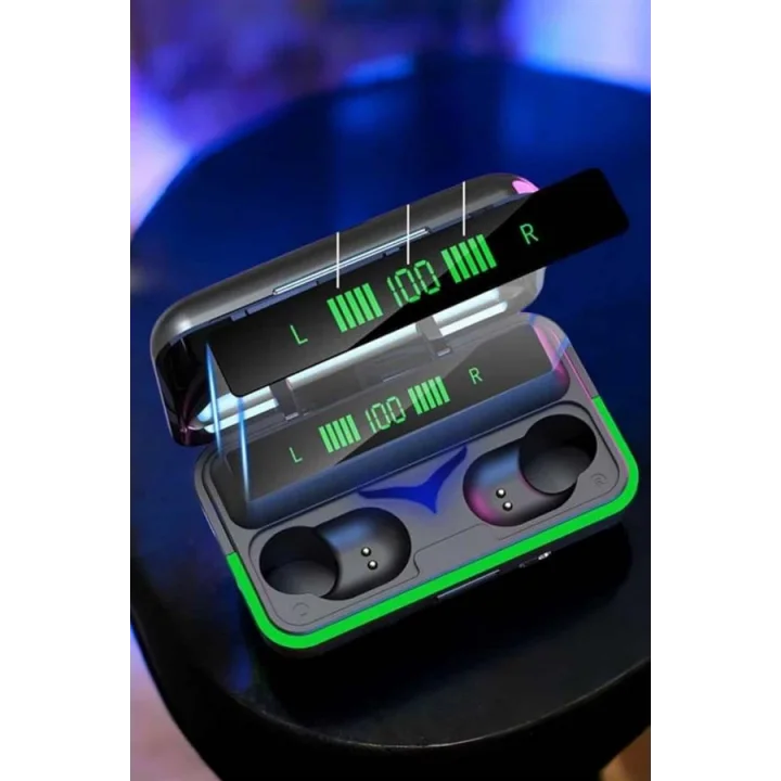 Mey İthalat® Powerbank Özellikli Kablosuz Bluetooth Kulaklık RGB Işıklı