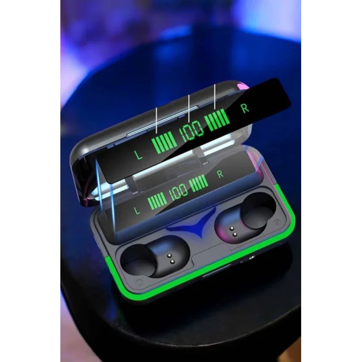 Mey İthalat® Powerbank Özellikli Kablosuz Bluetooth Kulaklık RGB Işıklı
