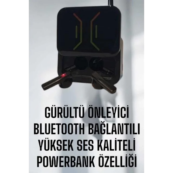 Mey İthalat® Powerbankli Bluetooth Kulaklık Yüksek Ses Kaliteli Kablosuz