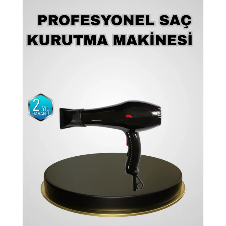 Mey İthalat® Profesyonel 2200W Fön Makinesi Soğuk Sıcak Üflemeli İki Kademeli