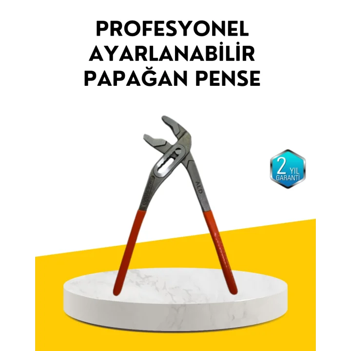Mey İthalat® Profesyonel Ayarlı Pense Kurbağacık Ağzı Geniş Açılım