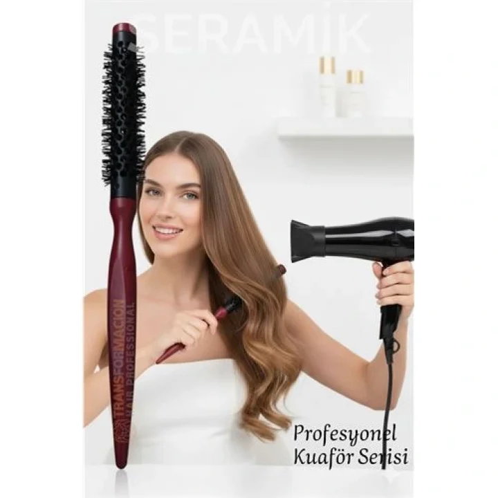 Mey İthalat® Profesyonel Kuaför 25 mm Ceramic Ionic Nano Fön Fırçası – 26 cm Uzunluk, Profesyonel Kuaför Serisi 722326