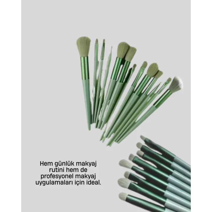 Mey İthalat® Profesyonel Makyaj Fırça Seti Yumuşak Kıllı Taşınabilir Çantalı