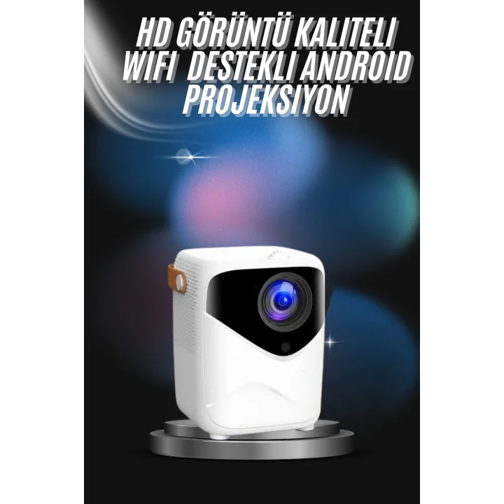 Mey İthalat® Projeksiyon Ev Sineması Bluetooth 4k HD Kaliteli Görüntü Kumandalı