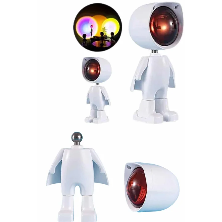 Mey İthalat® Projeksiyon Güneş Lambası Astronot Gün Batımı Projektör LED Işıklı