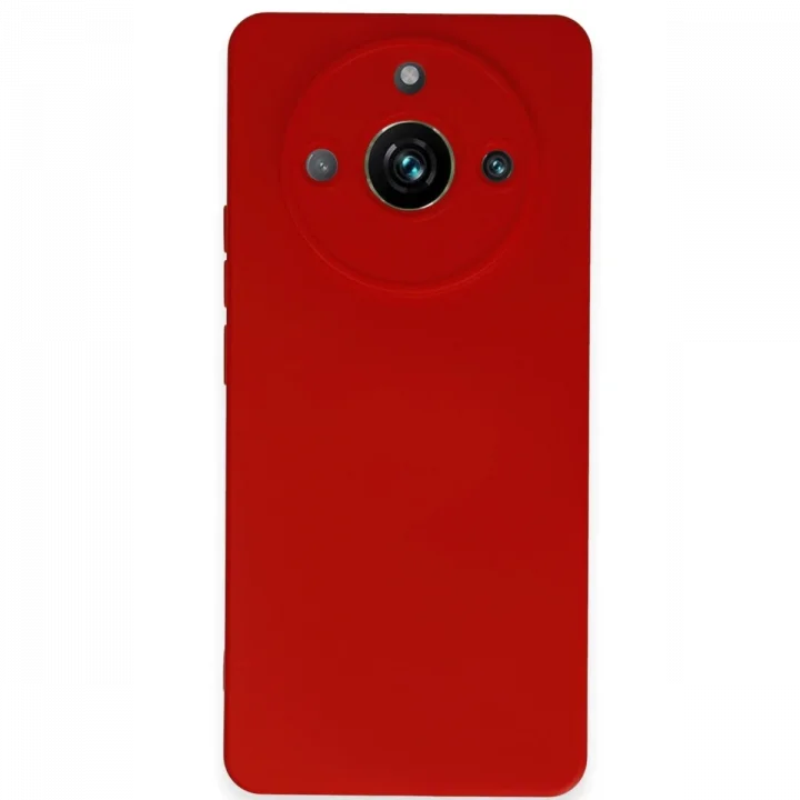Mey İthalat®  Realme 11 Pro Kılıf Nano içi Kadife Silikon - Kırmızı