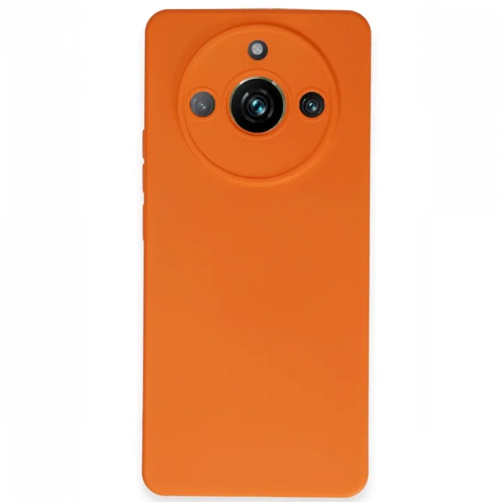 Mey İthalat®  Realme 11 Pro Kılıf Nano içi Kadife Silikon - Turuncu