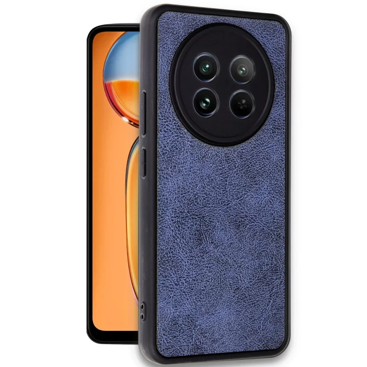 Mey İthalat®  Realme 12 5G Kılıf Aras Deri Kapak - Lacivert
