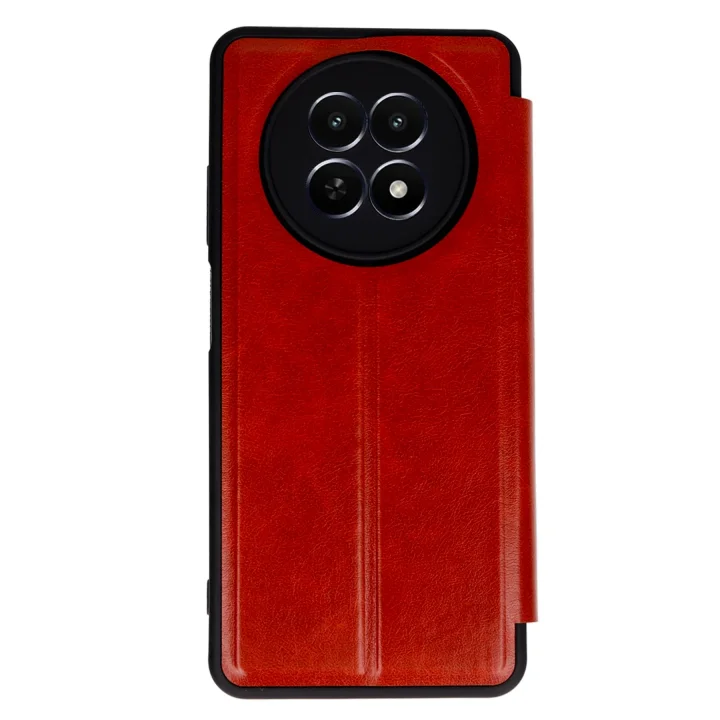 Mey İthalat®  Realme 12 5G Kılıf Flip Cover - Kırmızı