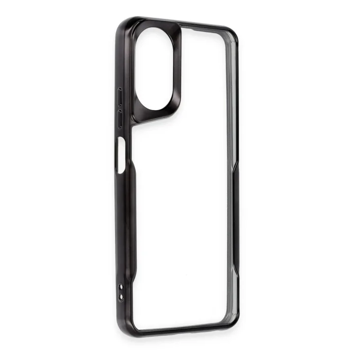 Mey İthalat®  Realme 12 Lite Kılıf Boyi Silikon Kapak - Siyah