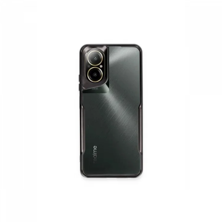 Mey İthalat®  Realme 12 Lite Kılıf Boyi Silikon Kapak - Siyah