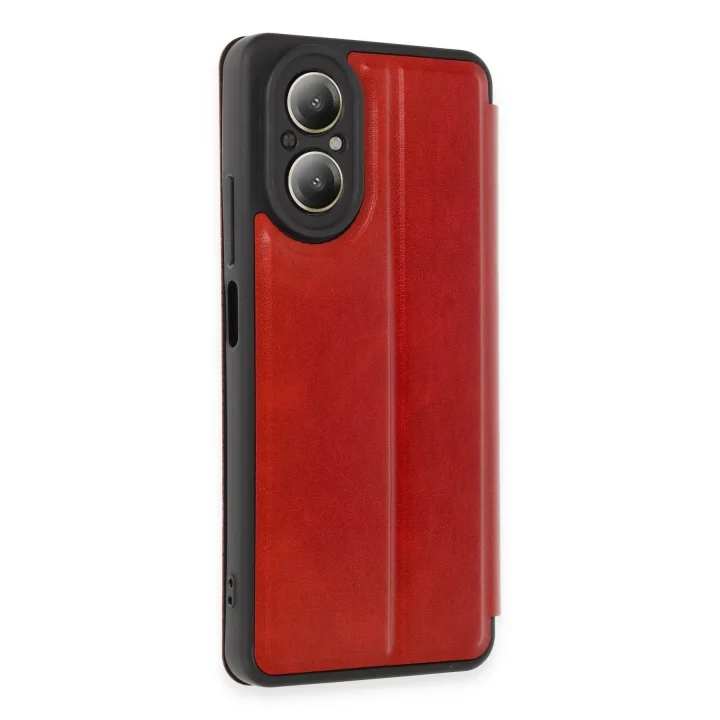 Mey İthalat®  Realme 12 Lite Kılıf Flip Cover - Kırmızı