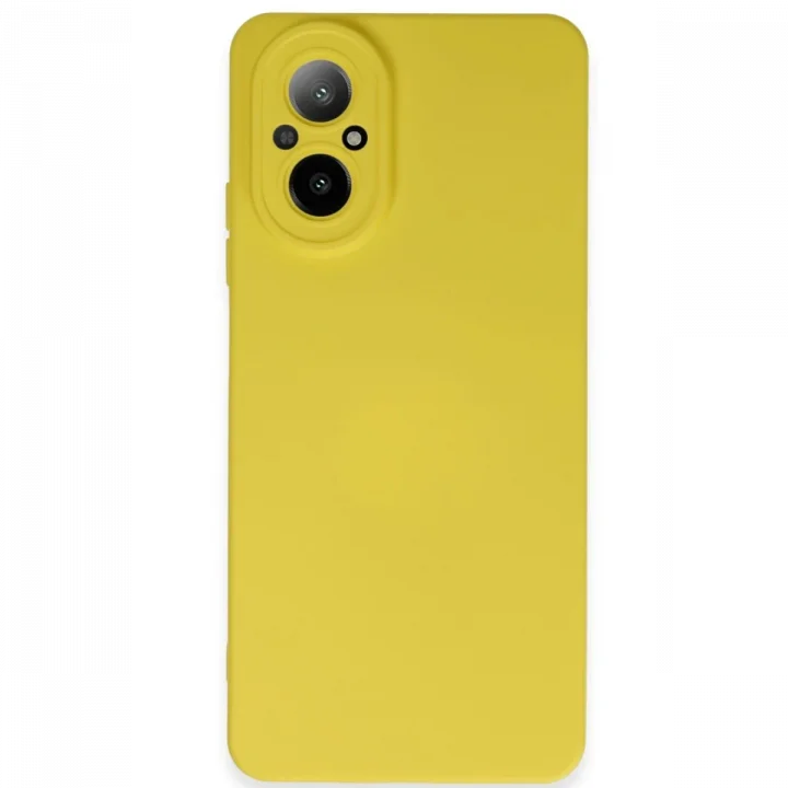 Mey İthalat®  Realme 12 Lite Kılıf Nano içi Kadife Silikon - Sarı
