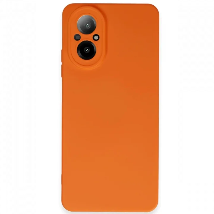 Mey İthalat®  Realme 12 Lite Kılıf Nano içi Kadife Silikon - Turuncu