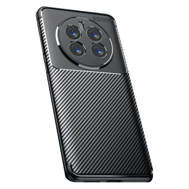 Mey İthalat®  Realme 12 Pro Plus Kılıf Auto Focus Karbon Kapak - Siyah