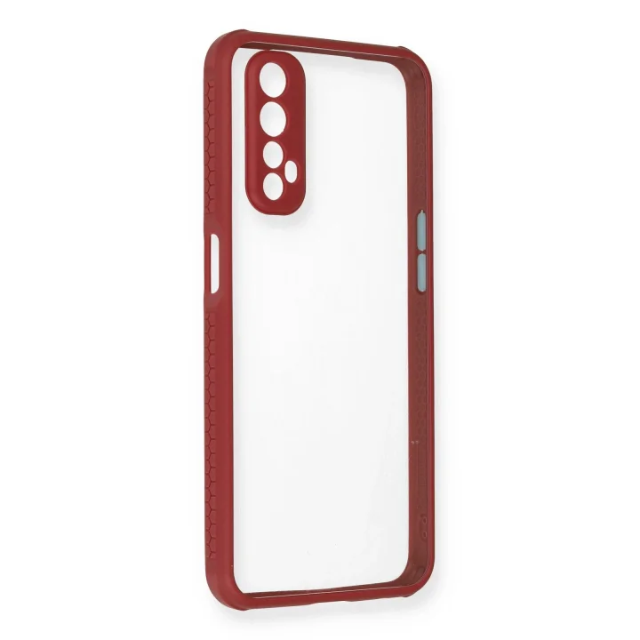 Mey İthalat®  Realme 7 Kılıf Miami Şeffaf Silikon - Fuşya