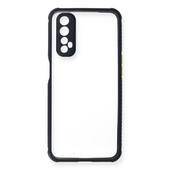 Mey İthalat®  Realme 7 Kılıf Miami Şeffaf Silikon - Lacivert